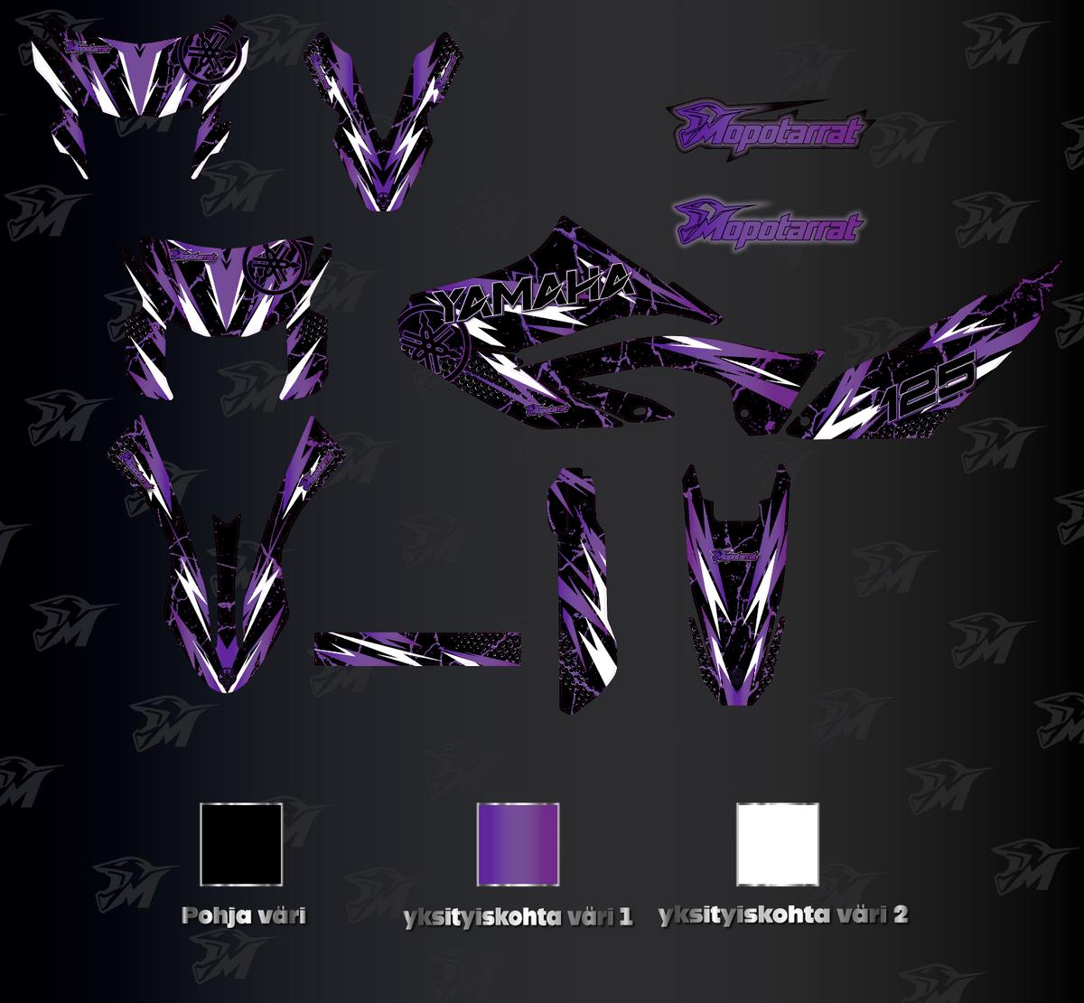Paint Splatter Yamaha WR Violetti & Musta