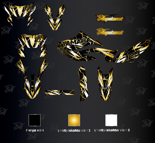 Paint Splatter Yamaha WR Kultainen & Musta